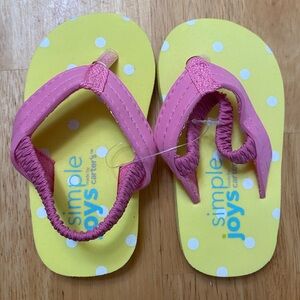 Size 4 Toddler Girl Simple Joys by Carter’s Sandals, NWOT